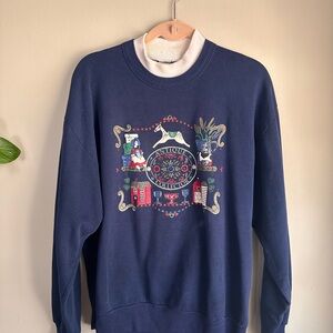 Vintage Unisex Navy Crewneck “Antique Collector” Sweatshirt